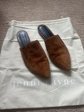 Jenni Kayne Brown Suede Pointed Mule Slides